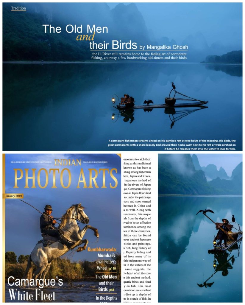 Cormorant fishing photo story published by Indian Photo Arts Magazine – Jan 2019 issue