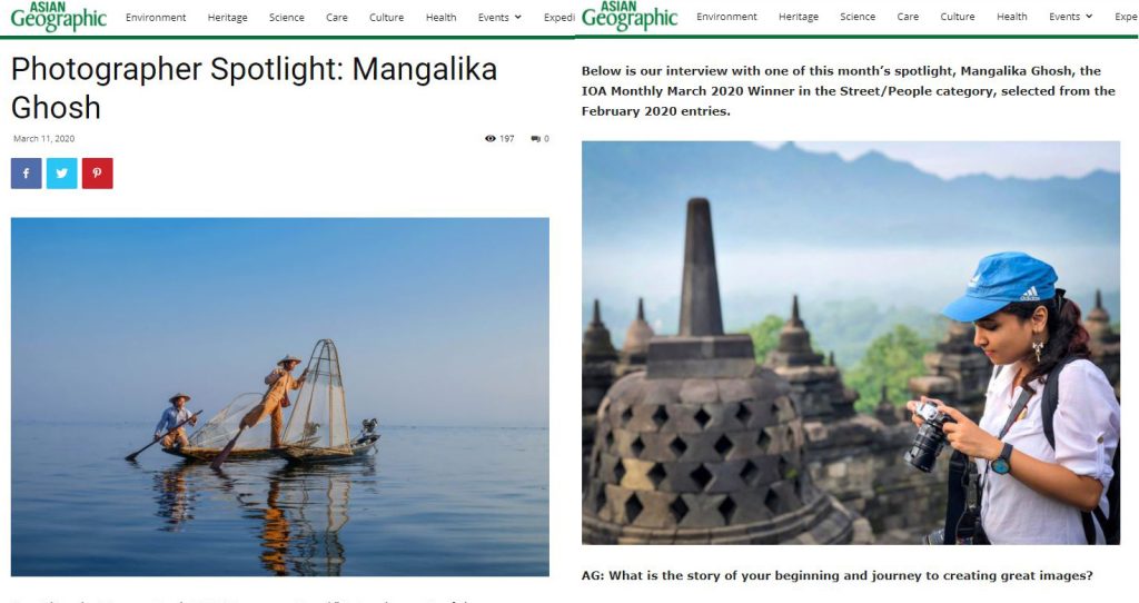 Photo and interview in Asian Geographic Magazine