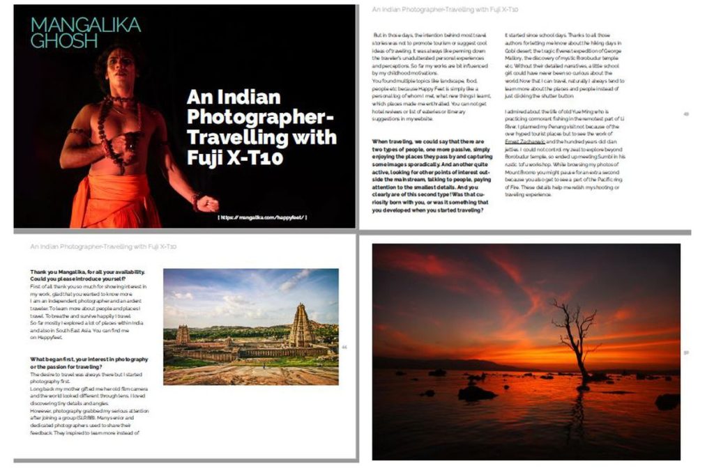 Interview published as a Travel Photographer - by FujiX Passion magazine